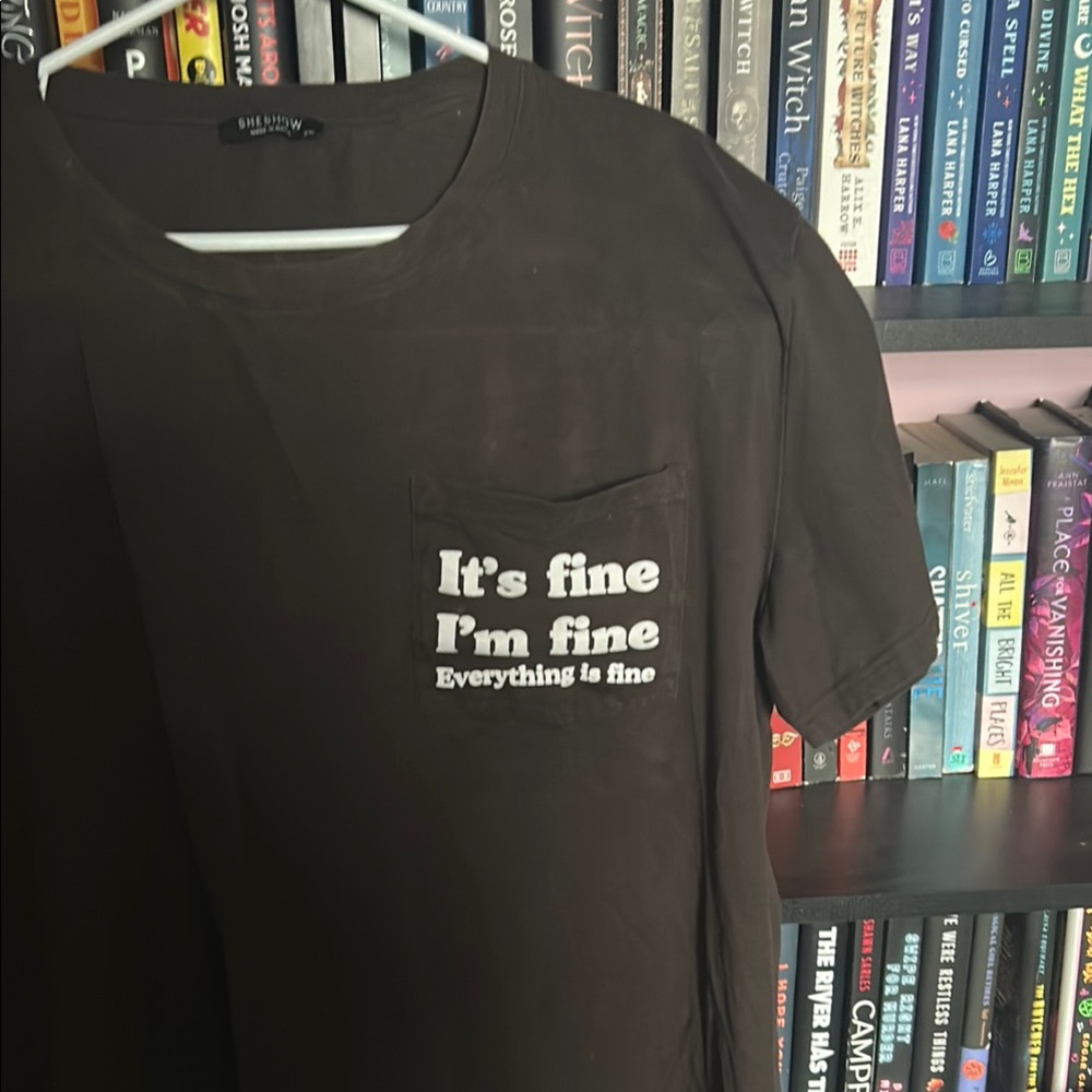 Black Graphic T-Shirt by SheShow - Picture 3 of 4